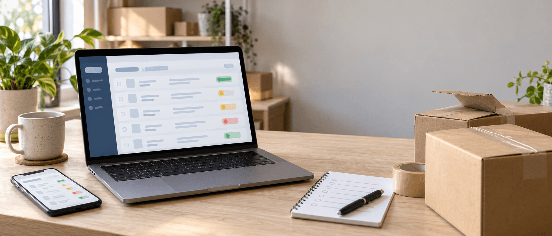 An overhead view of a laptop showing a shopify fraud prevention app use for order-review before shipping.